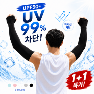 쿨토시 자외선차단 남여공용 손등형 1+1, 블랙, 2개
