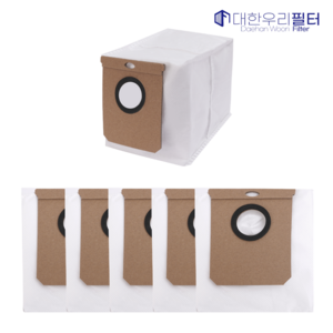 대한우리필터 에브리봇 로봇청소기 Q5 대용량 호환 먼지봉투, 5개, 수량
