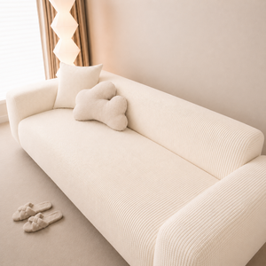 [먼지없는] 아로무드 와플 소파커버 + 자체제작 고정 스펀지, 아이보리, 1개