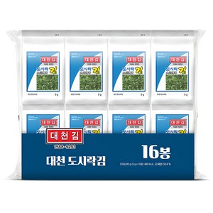 대천김 재래 도시락김, 5g, 16개