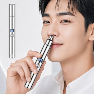 2026년 업그레이드 여성 남성 코털제거기 충전식 귀털제거기 스테인리스 스틸 재질, 실버, L7