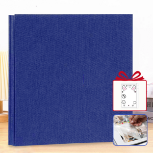 Firina 대용량 접착식 포토앨범 140매 네컷사진 초음파사진 DIY 패브릭 하드커버, 140, 네이비, 20매