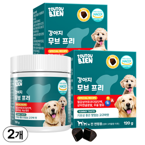 강아지 영양제 관절 슬개골 철갑상어 콘드로이친 뚜뚜비앙, 2박스, 뼈/관절강화, 120g
