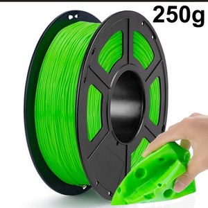 3D프린터 TPU 필라멘트 1.75mm 250g 블랙 화이트 레드 오렌지 옐로우 그린 블루 퍼플 피부색 부드럽다 다양한 컬러 고내구성 FDM 프린터 호환 소용량 필라멘트, TPU 초록색