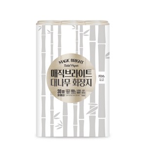 매직브라이트 먼지없는 친환경 대나무 화장지 3겹, 30m, 30롤, 1개