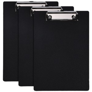 픽커스 클립 보드 파일 폴더 3P, A5, 1세트, 블랙