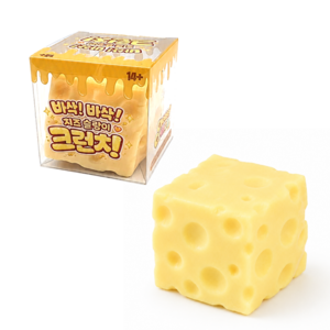 모모브릭 치즈 크런치 슬랑이 바삭바삭 쫀득쫀득, 노랑, 125g, 1개