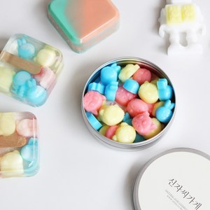 수제 비누만들기 DIY 종합 키트 천연 집콕놀이 MP 임배딩 그라데이션 휴대용, 혼합색상, 1개