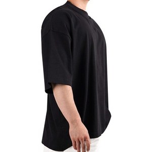 지스캇 고급 면 100% 데일리 무지 오버핏 반팔 티셔츠