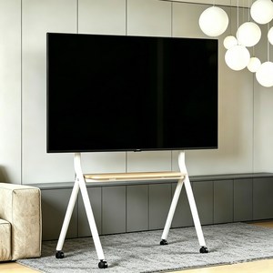 FANOBO 티비 거 치대 티비스탠드 32~75인치 tv거치대 적용 50KG 하중 이동식TV 이동식 tv 거치대, 화이트, 1개