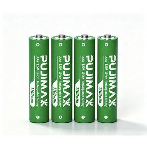 PUJIMAX 1.5V AAA 1100mWh 리튬충전지 충전함 전용 고용량 충전건전지 손전등 장난감 혈압계 리모컨 다기능 호환, 1개, 4개입