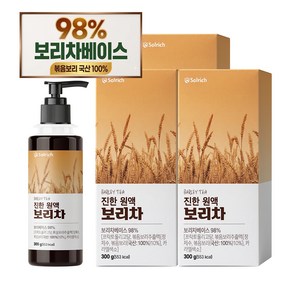 솔리치 진한 원액 보리차 HACCP 해썹 식약청 인증, 3개, 300g