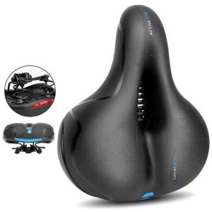 자전거안장 쿠션안장 MTB 편안한안장, 블랙블루, 1개