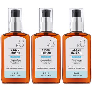 라입 R3 아르간 헤어오일 오션블루, 100ml, 3개