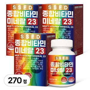 순수식품 종합 멀티 비타민 미네랄, 90정, 3개