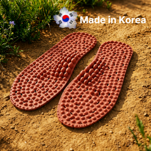 황토걷기 100%국내산 황토 지압 깔창 발아치 앞꿈치패드증정, 1개