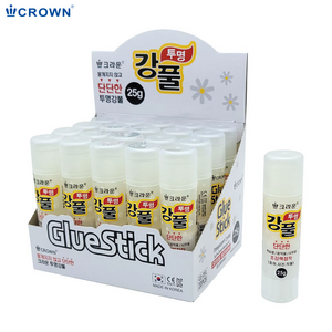 크라운 투명강풀 국산 고체풀, 20개, 25g