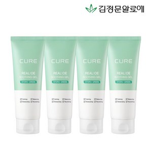 김정문알로에 라센스 로에 큐어 알로에 수딩젤, 150ml, 4개
