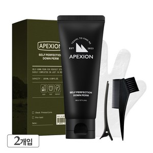 [모발손상최소+피부저자극+펌지+집+장갑+브러쉬]에펙션 셀프 퍼펙션 포맨 다운펌, 2개, 100ml