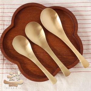 금빛-티타늄 빙수 스푼 (중형), 4개, 지르코늄 골드