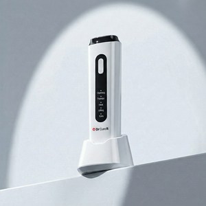 닥터큐어알 EMS 얼굴 마사지기 고주파 갈바닉 피부 관리기 부스터젤 증정, 화이트