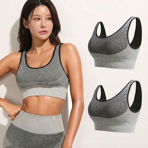 WEHOP 위홉 고탄력 스포츠브라 2종세트 (S~4XL)