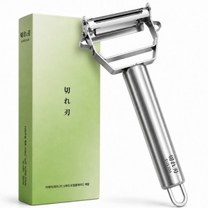 키레하 5세대 듀얼블레이드 양방향 만능 채칼, 1개, 스틸 실버