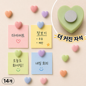 루메르 붙이는 강력 냉장고 자석 14p, 혼합색상