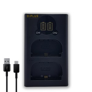 캐논 EOS M5 호환용 듀얼 LCD표시창 충전기 LPE17, 1개