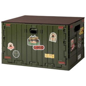 카고컨테이너 시그니처 폴딩박스, 카키SET(폴딩박스+상판), 1세트, 1단