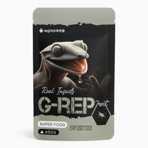 녹십자 G-REP 크레스티드 게코 슈퍼푸드 인섹트, 1개, 50g