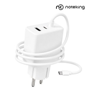 노트킹 65W 충전기 접지형 일체형 충전기 어댑터 PD PPS C타입 USB-C USB-A 멀티포트 접지형 노트북 전원 PQ2, 1개, NK6520-GP2C1A 화이트