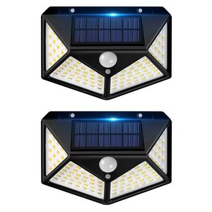 오이키 태양열 LED센서등 야외조명 정원등, 화이트, 2개