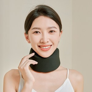 실버리 통풍형 쿠션형 굽은 목 보호대, 블랙, 1개
