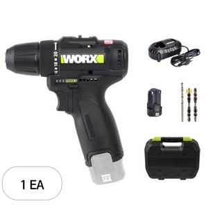 WORX 충전 드릴 12V WE210.1, 1개