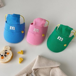 강아지 모자 강아지 썬캡 고양이 모자 안벗겨지는 애견모자, 1개, 핑크