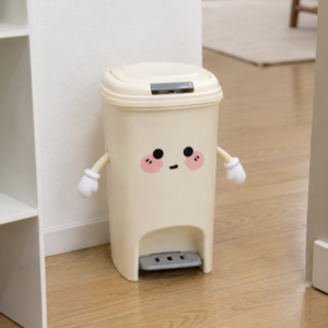 데코트리 부끄 캐릭터 사각 페달 휴지통