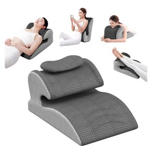 Shipshape 다기능 베개 다리베개 역류방지 오가닉 경사베개 속편한 배개 패드 다리 올림 쿠션 엎드려 자는 베개 발돋움 핸드폰놀이 다기능 쿠션, 1개, 그레이