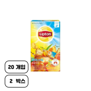 립톤 복숭아 아이스티, 14g, 20개입, 2개