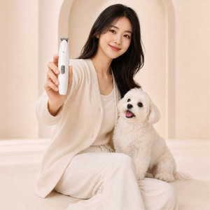 위시피키 강아지 고양지 발 LED 미니 클리퍼 건전지용, 1개, 화이트