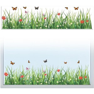 다색 프리즘 창문데칼 인테리어 스티커 무점착 방수 필름 쉽게 붙였다 뗐다 120x30cm 1세트, 화초