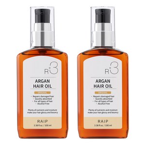 라입 R3 아르간 헤어 오일 오리지널, 100ml, 2개