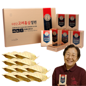 고려홍삼절편 국산100% 강화 6년근 홍삼 절편 정과 선물세트, 10개, 20g