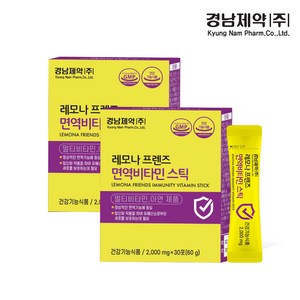 경남제약 레모나프렌즈 면역비타민 스틱 아연, 60개, 2g