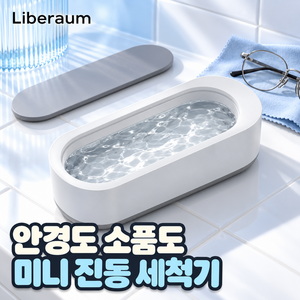 리베라움 초음파 안경 세척기 가정용 무선, 화이트, 1개