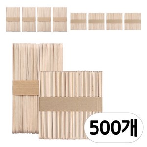 [모핸] 아이스크림 막대 (하드스틱) 500p, 나무(소+대)혼합, 10세트