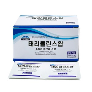 태리스왑 소독용 에탄올 알콜솜, 4개, 100매