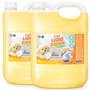 주방세제 베이킹소다 대용량주방세제 레몬향, 2개, 4L