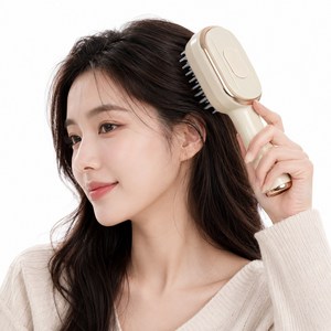 슈퍼인 고주파 무선 두피마사지기 전동 LED, 베이지, UK-A010