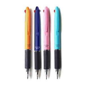 모닝글로리 1000 K칼라 3색볼펜 0.7mm, 오렌지, 12개입